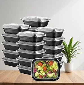 50-Pack 12 oz Meal Prep Containers Microwave Safe Food Storage Containers Bento - Picture 1 of 7