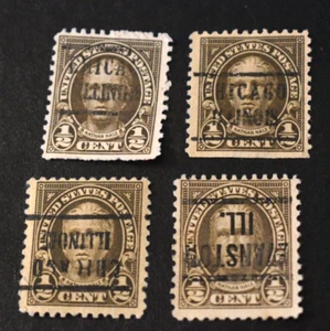 4 - 1922 US Stamps Scott #551 - Precancels - Used - Illinois - Picture 1 of 2