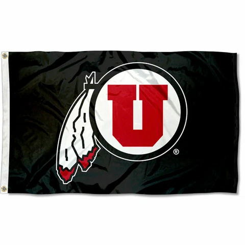 Utah Black Feather Flag Large 3x5 Cover