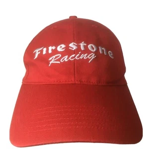 Firestone Racing Hat Cap Red White Spell Out Snap Back Baseball Men S - Picture 1 of 5