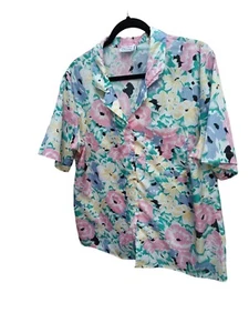 Vintage Levi Strauss Curvado Sobre Mujer Floral Abotonado Talla 38 Core - Imagen 1 de 4