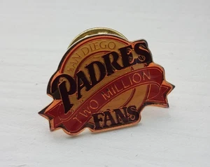 MLB Baseball San Diego Padres 1985 Two Million Fans Brown & Orange Team Pin - Picture 1 of 3