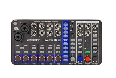 Zoom LiveTrak L6 10-Channel Digital Mixer Ultra-compact Recorder Multitrack - Image 1 of 4