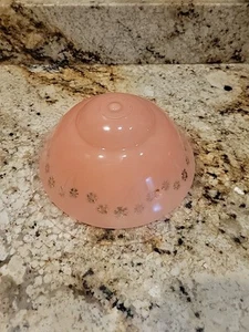 1920's Three Chain Ceiling/Hanging Pompeian Pink Frosted Bowl Shade. Gorgeous! - Picture 1 of 6