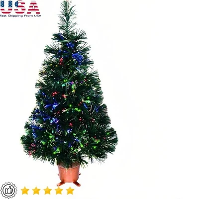 Ilumina tu Navidad con luces de fibra óptica árbol decorativo fácil configuración nuevo Foto 1 de 4