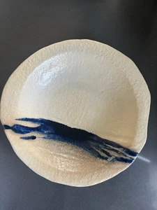 Muirfield B-5 TOCHI Creme Blau Wabi Sabi Großer Rand Suppenschüssel 9-3/4" 6 Verfügbar - Bild 1 von 4