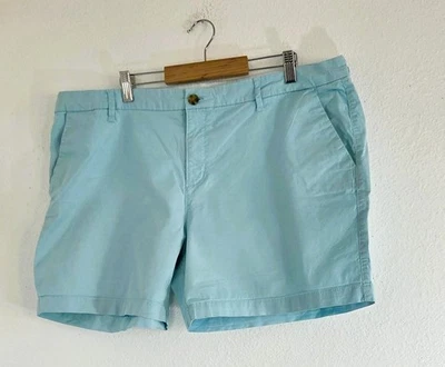 Pantalones Cortos de Playa de Verano Informales de Mezcla de Algodón Preppy Azul Claro Azul Marino Antiguo 16 Foto 1 de 4