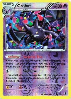 Crobat 33/119 - REVERSE HOLO - XY - Phantom Forces - LP - Image 1 of 2
