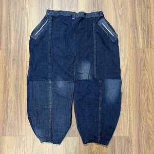 Vintage Handmade Patchwork Jeans Denim Hose Super Baggy Streetwear 38x26 - Bild 1 von 14