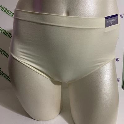 Catherines Hi-Cut Panties Underwear Seamless Tagless Cream Plus Size 4X - Image 1 of 4