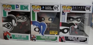 Funko Pop Harley Quinn #156, #121, #34 all in box Lot of 3 - Foto 1 di 8