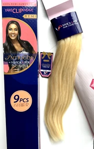 CLOSEOUT! VF INTRIGUE 100% PURE REMI HUMAN HAIR Clip-In Weave Platinum Blond - Picture 1 of 10