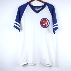 Vintage Bomark Chicago Cubs Coach Ringer Baseball Shirt Single Stitch Men's XL - Picture 1 of 10
