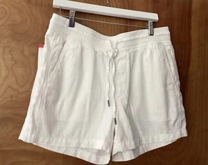Orvis coulisse donna bianco misto cotone 4 tasche corta taglia media nuova con etichetta - Foto 1 di 12