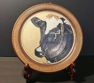 1986 signierte Kunstkeramik Redware mit bemalter Kuh - Piper - Bild 1 von 8