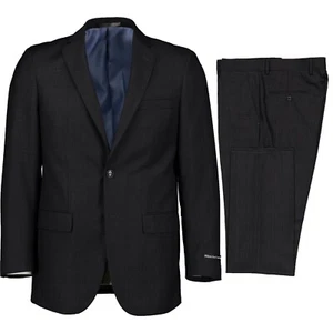 Alberto Cardinali Men's Charcoal Gray Glen Plaid 2 Button Slim Fit Suit NEW  - Picture 1 of 5