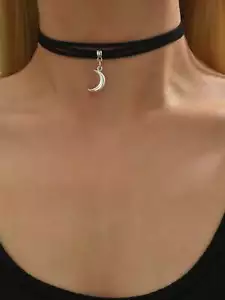 Moon Charm Choker for Women Jewelry for Women Gift for Her Necklace Accessories - Picture 1 of 4