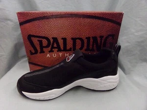 Spalding Ultralites Construction Mens Size 9 Black & White Slip-On Shoes NEW - Picture 1 of 6