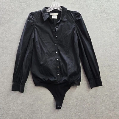 Женский комбинезон Abercrombie & Fitch средний черный с длинным рукавом воротник на пуговицах - Изображение 1 из 4