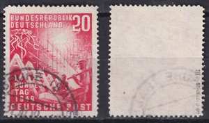BUND 1949 NR. 112 III PLATTENFEHLER III - MIT RUNDSTEMPEL - MICHEL 300 € SELTEN - Bild 1 von 1