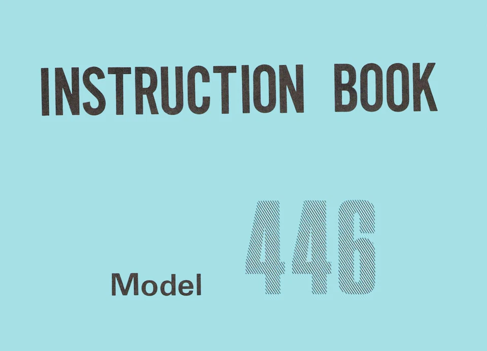 New Home 446 Sewing Machine Instructions Manual User Guide Vintage Reprint Copy - Image 1 of 3