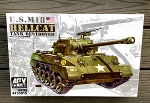 AFV CLUB 1/35 WW II AMERICAN U.S. ARMY M18 HELLCAT TANK DESTROYER # 35015 F/S - Foto 1 di 20