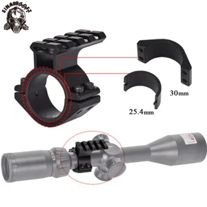 Tactical Scope Barrel Mount 25 mm & 30mm Ring Adapter 20mm Weaver Picatinny Rail - Picture 1 of 8