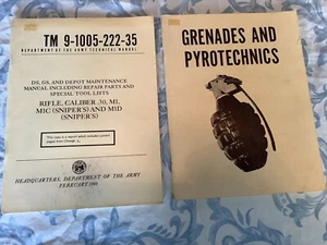 US Army Manuals TM 9-1005-222-35 Sniper & FM 23-30 Grenades - Picture 1 of 4