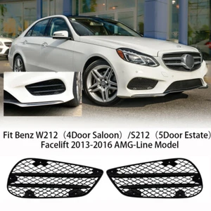 Pair Front Bumper Fog Lamp Grille For Mercedes-Benz E-Class W212 S212 2013-2015 - Picture 1 of 7