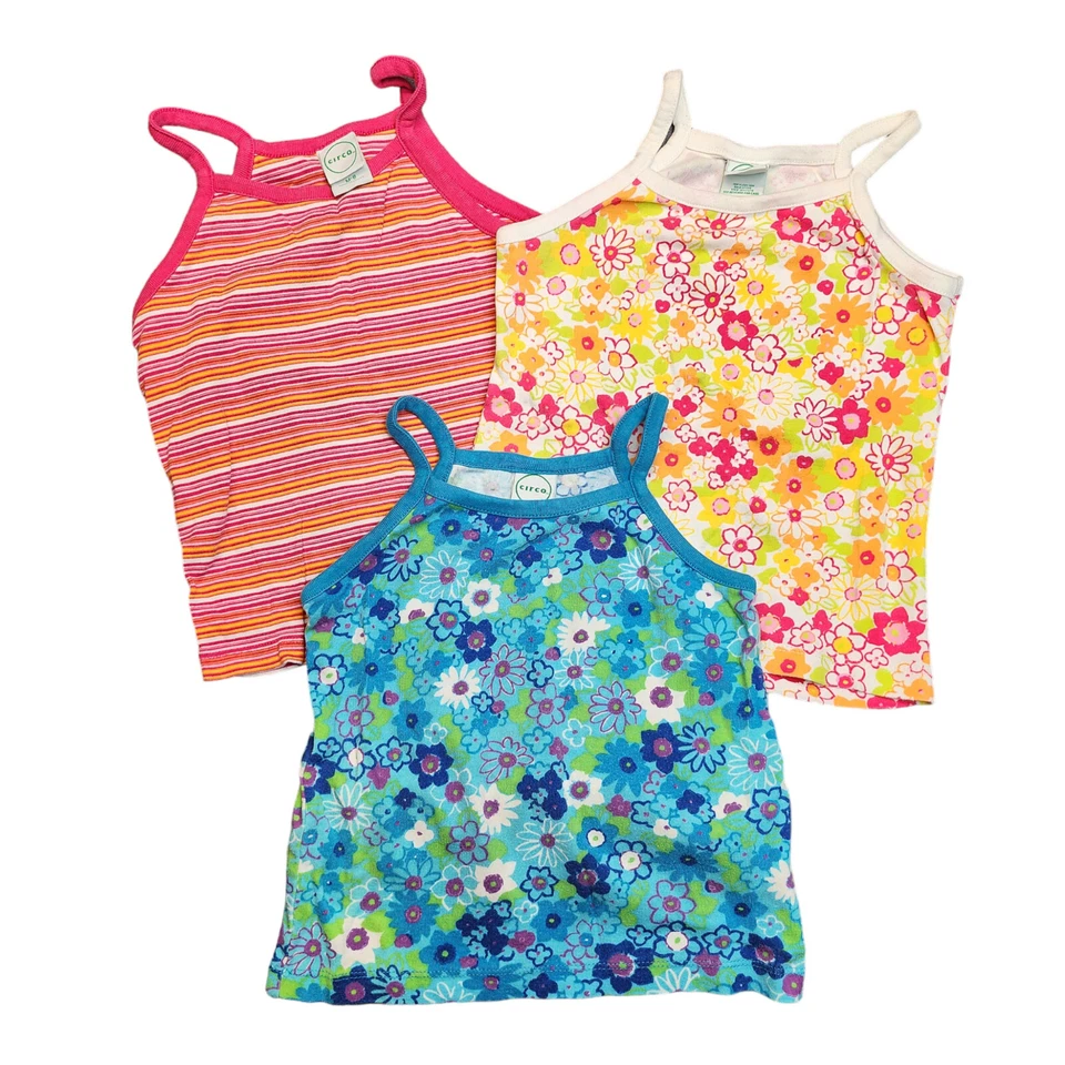 Lote Camiseta sin Mangas Circo Niñas Juvenil Talla Mediana 8 Rosa Naranja Azul Foto 1 de 4