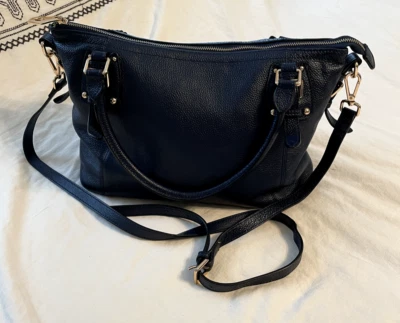 Cartera Bandolera Convertible de Cuero Azul Marino KENSIE-BONITA Foto 1 de 4