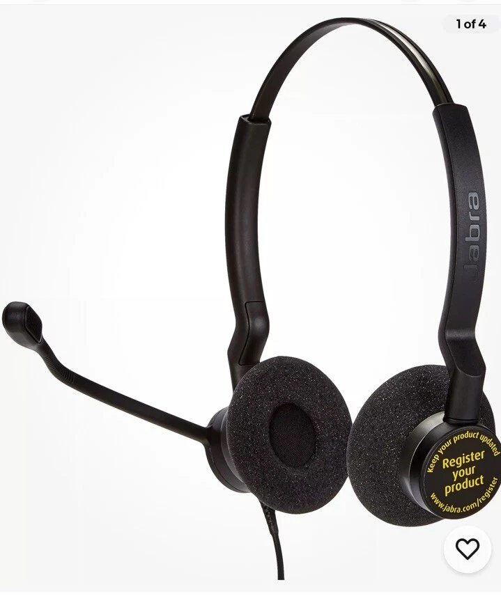 Jabra BIZ 2300 QD Duo Noise Cancelling 2309-820-104 Business Office Headphone - Image 1 of 4