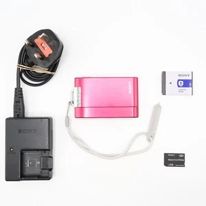 Sony Cybershot DSC-T200 8.1MP Compact Digital Camera Pink English Tested GC - Picture 1 of 19