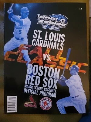 Official 2004 World Series Program Magazine Boston Red Sox St Louis Cardinals  - Image 1 of 4