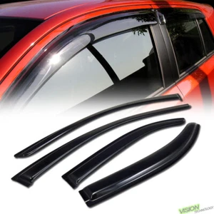 Rain/Wind Dark Smoke Tint Guard Shade Deflectors Window Visor For 08+ Acura Tsx - Picture 1 of 2