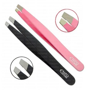 2X Oblicuas Puntiagudo Cuentas Depilar Vello Depilar Pinzas Negro Y Rosa Set - Bild 1 von 3