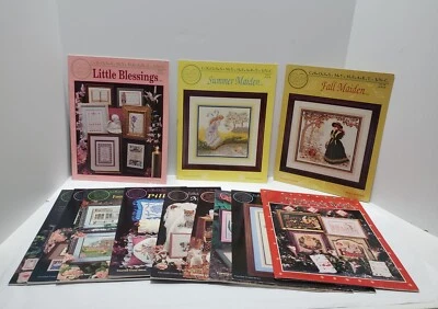 Lot of 12 Booklets, Cross My Heart Inc. Stitch Pattern Designs: Mixed Leaflets! - Image 1 of 4