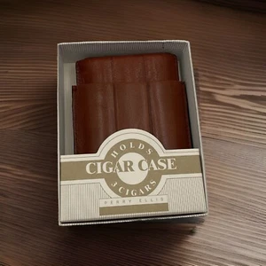 Perry Ellis Leather Cigar Case Holds 3 Cigars - Bild 1 von 8