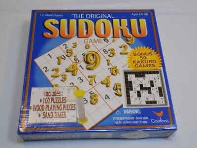 The Original Sudoku Game by Cardinal Industries NEW Solitaire Bonus Kakuro Games - Image 1 of 2