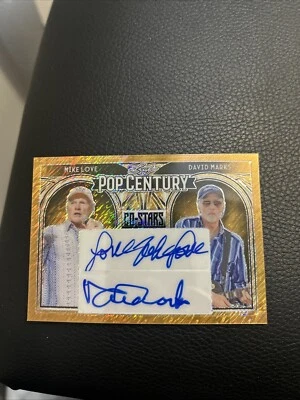 Mike Love / David Marks 2024 Leaf Pop Century Dual Auto GOLD 1/1 Beach Boys MINT - Image 1 of 4