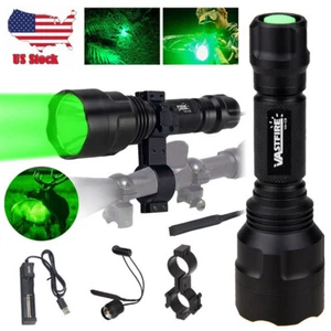 1000 Yards Green LED Hunting Light Predator Flashlight Coyote Hog Scope Varmint - Picture 1 of 12