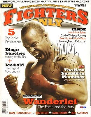 Wanderlei Silva Signed Fighters Only 3 Magazine PSA/DNA COA UFC Pride Autograph - Image 1 of 2