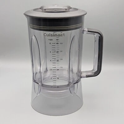 Licuadora Cuisinart SPB-8 repuesto jarra de plástico de 48 oz tarro y tapa gris Foto 1 de 4