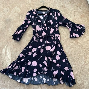 Mister Zimi Colette Wrap Mini Dress Rhodes Print Size 6 - Picture 1 of 5