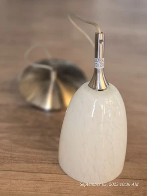 Access Lighting 96930-BS/OPL Mini 1 light Pendant in Brushed Nickel Opal Glass - Image 1 of 3