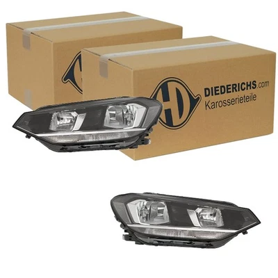 2x DIEDERICHS HALOGEN SCHEINWERFER GLASKLAR LINKS+RECHTS passend für VW TOURAN - Bild 1 von 4