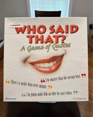 Who Said That A Game Of Quotes By Pressman - Used Once - Image 1 of 4