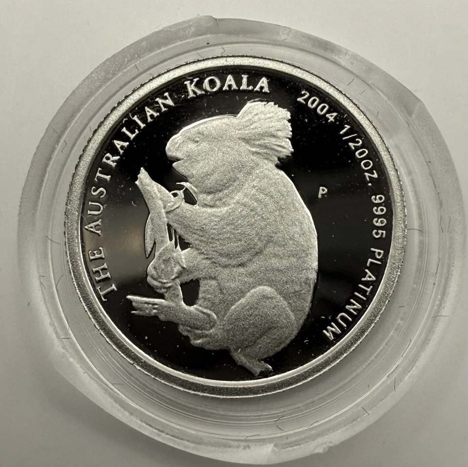 2004 $5 Australia 1/20 Oz Platinum Proof Koala Coin • Rare! Only 450 Minted - Image 1 of 4