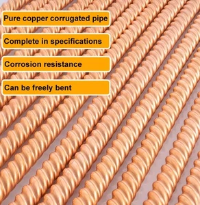 Reines rotes Kupfer Gewinde Wellrohr Kühlrohr @ HVAC Kühler Kühlung - Bild 1 von 22