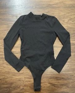 Black Long Sleeve Cut Out Bodysuit - Picture 1 of 5